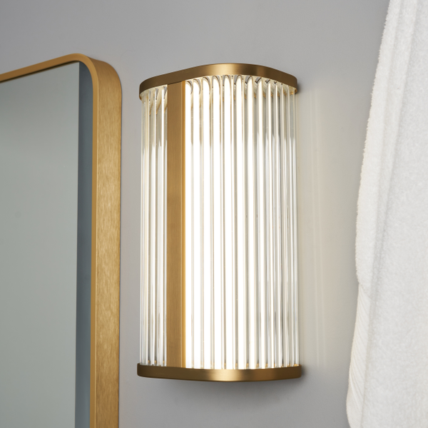 Nayru Bathroom LED CCT Wall Light, Satin Brass - Image 3