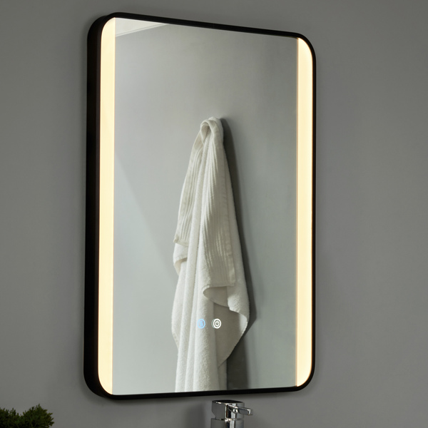 Lori CCT LED Bathroom Mirror with Motion Sensor and Demist - Matt Black - Image 5