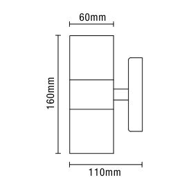 Neso Outdoor  Up & Down Wall Light, Black - Image 7