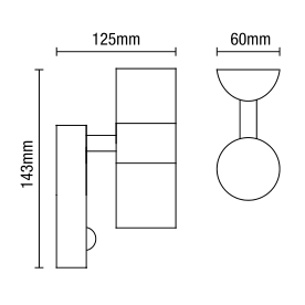 Islay Up and Down Outdoor Wall Light with PIR Sensor, Stainless Steel - Image 6