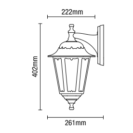 Bianca Outdoor Polycarbonate Wall Lantern, Black - Image 5