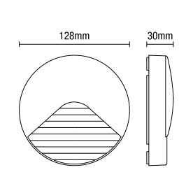 Breez LED Round Surface Brick Wall Light, Anthracite - Image 4